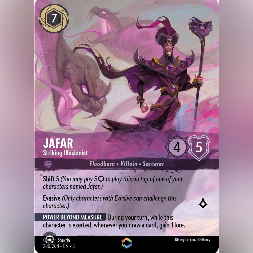 Enchanted Jafar Lorcana Card- Brand New Mint Condition